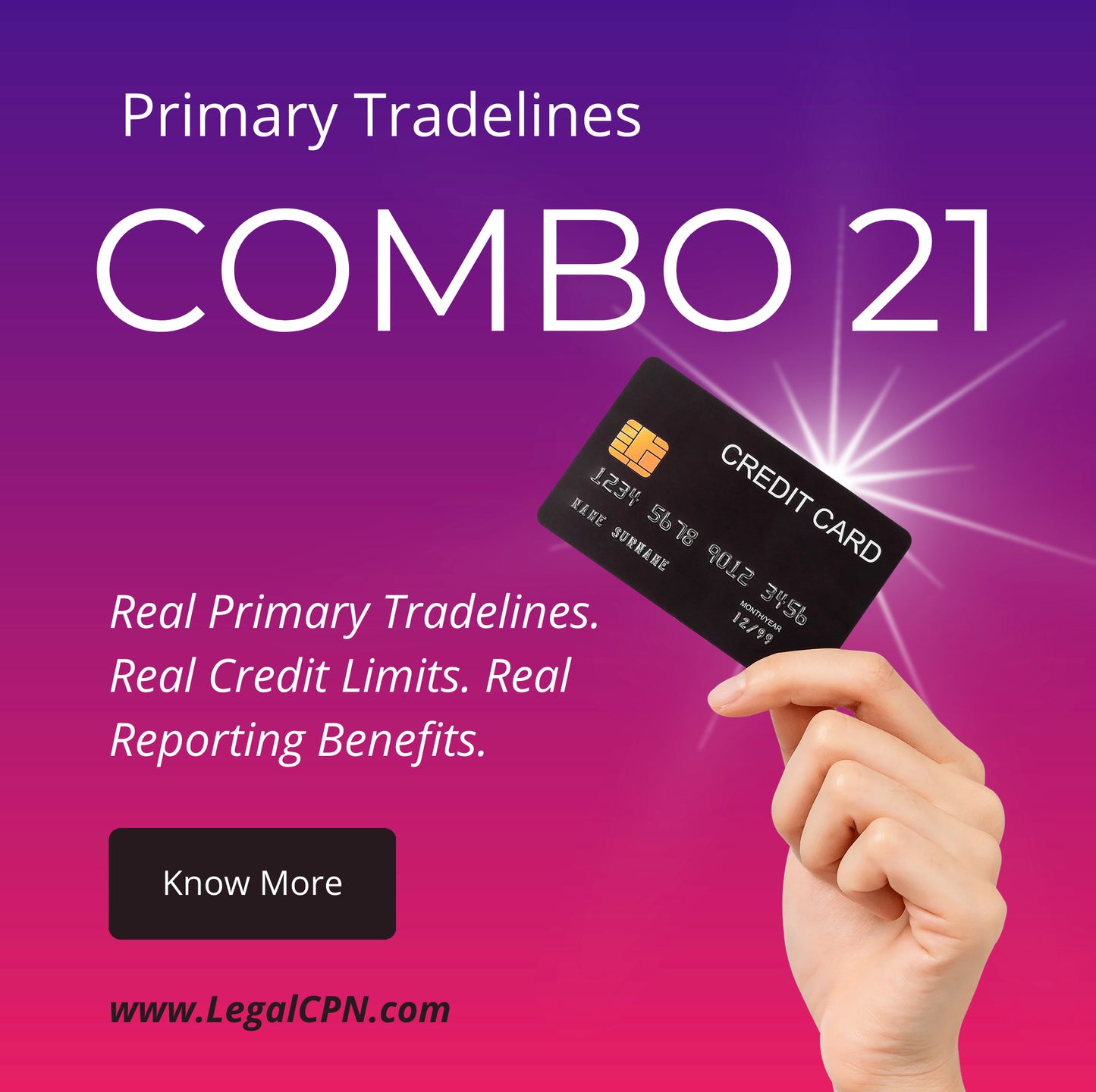(COMBO 21)  11 MODERN PRIMARY REPORTING PRIMARY TRADELINES